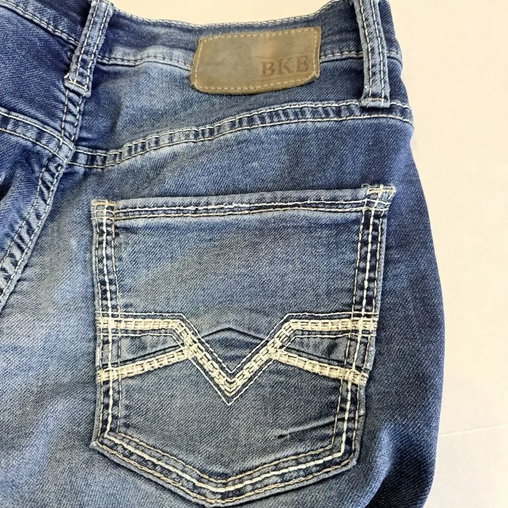 BKE Jeans Mens 29x33 Blue Jake Straight Leg Denim Regular Fit Stretch Med. Wash - Picture 5 of 15